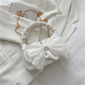 Small Bag Women's Spring Chain Messenger Handbag Bow Lipstick