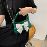 Small Bag Women's Spring Chain Messenger Handbag Bow Lipstick