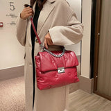 Small Chain Shoulder Bag PU Leather Crossbody Totes Handbag