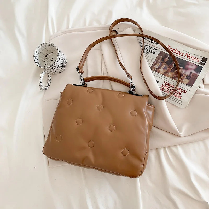 Small Chain Shoulder Bag PU Leather Crossbody Totes Handbag