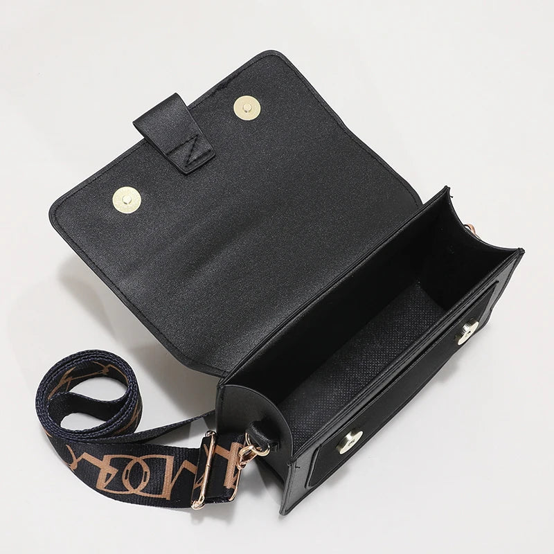 Classic Female Shoulder Bag Wide Straps Flap Crossbody Handbag Sac A Main Femme