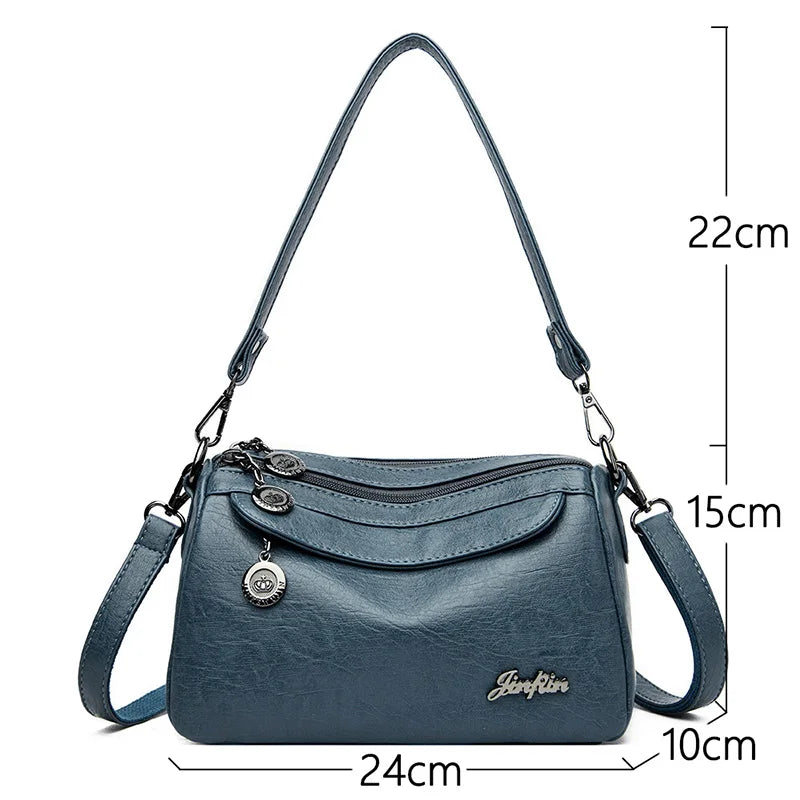 Vintage Soft Leather Women Shoulder Bags Messenger Bag