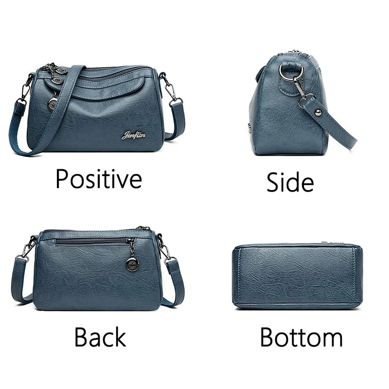 Vintage Soft Leather Women Shoulder Bags Messenger Bag