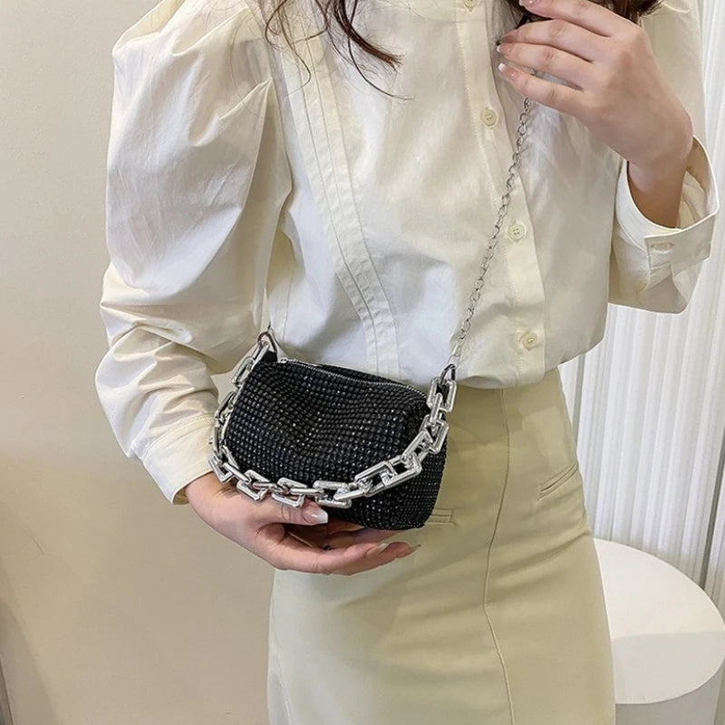 Women's Crossbody Messenger Bag Flash Drilling Handbag