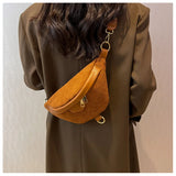 Small Solid Color Diagonal Waist Bag