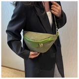 Small Solid Color Diagonal Waist Bag