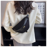 Small Solid Color Diagonal Waist Bag
