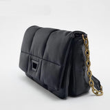 Small Women's Solid Chain Shoulder Bag Vintage Handbag