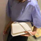 Square Crossbody Bag Women PU Leather Flap Shoulder Handbag