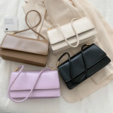 Square Crossbody Bag Women PU Leather Flap Shoulder Handbag