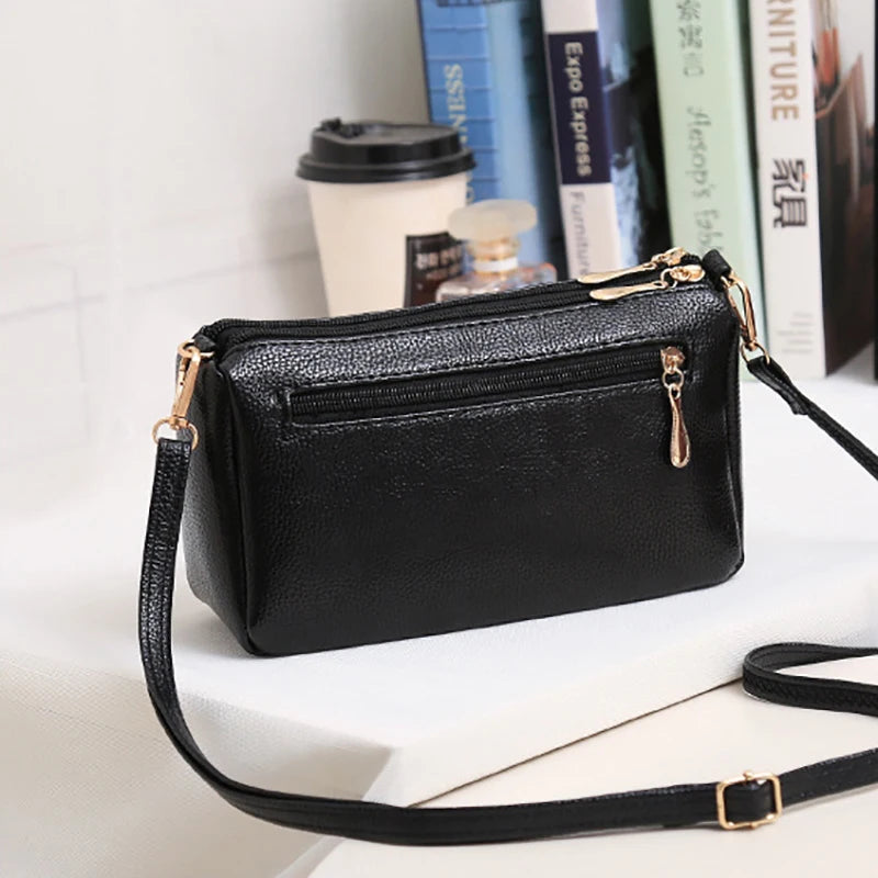 Soft Leather Shoulder Bag Crossbody Messenger Purse Clutch