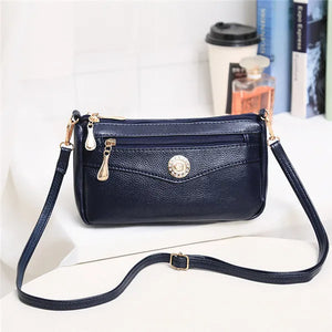 Soft Leather Shoulder Bag Crossbody Messenger Purse Clutch