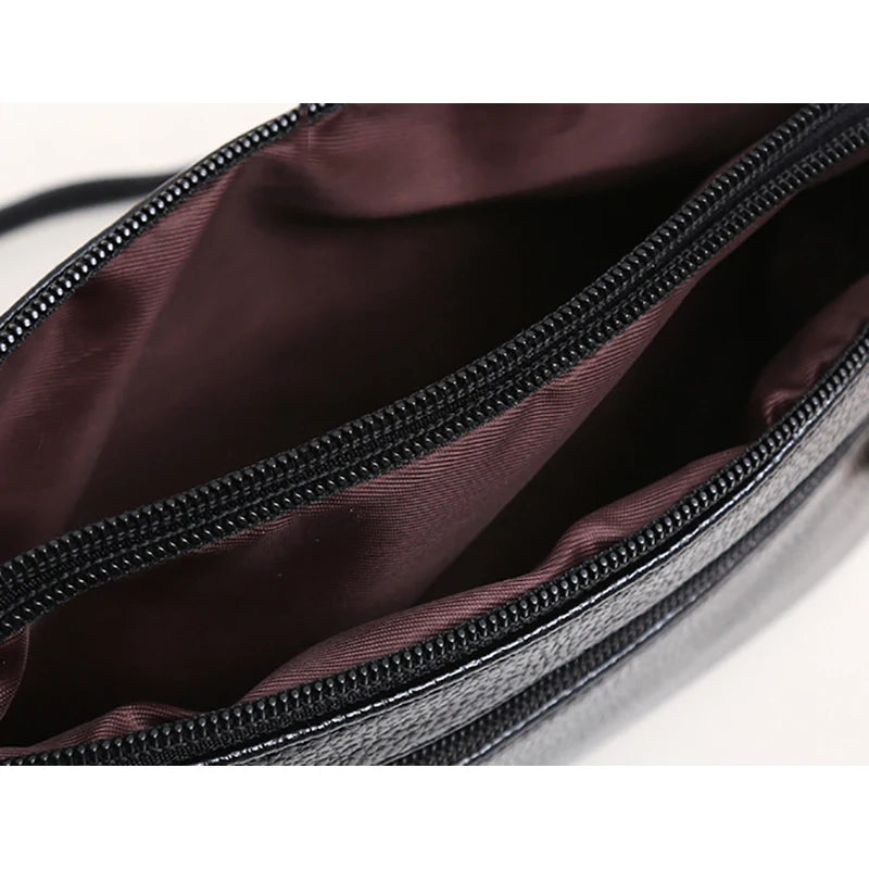 Soft Leather Shoulder Bag Crossbody Messenger Purse Clutch