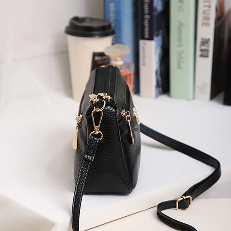 Soft Leather Shoulder Bag Crossbody Messenger Purse Clutch