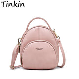 Small Women Backpack Two-use Shoulder Bag Soft Candy Female Bags