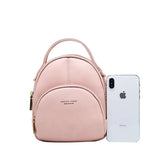 Small Women Backpack Two-use Shoulder Bag Soft Candy Female Bags