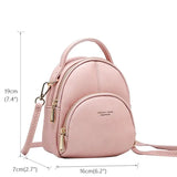 Small Women Backpack Two-use Shoulder Bag Soft Candy Female Bags