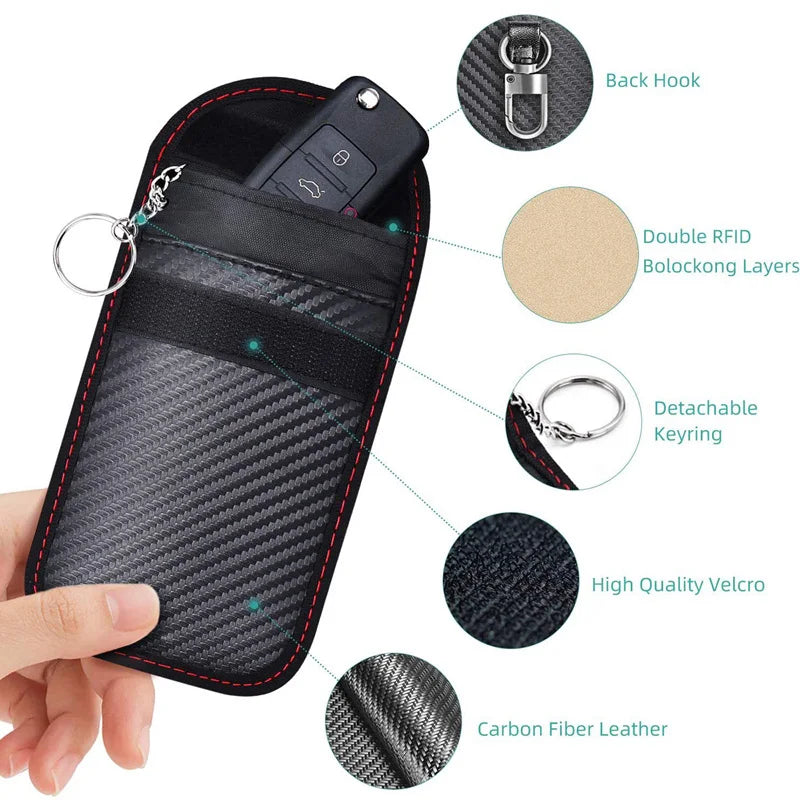 Signal Blocking Faraday Bag for Car Keys