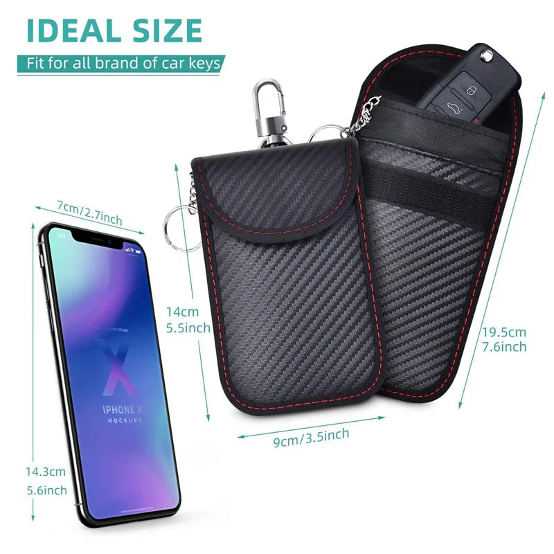Signal Blocking Faraday Bag for Car Keys