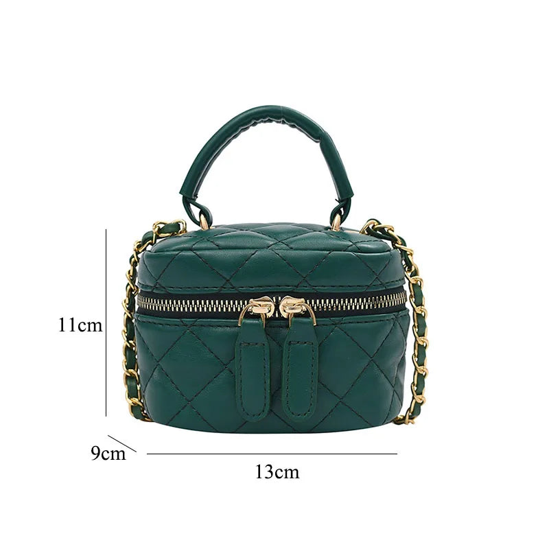 Quilted Chains Flap Handbag Mini Clutch Lipstick Shoulder Purse