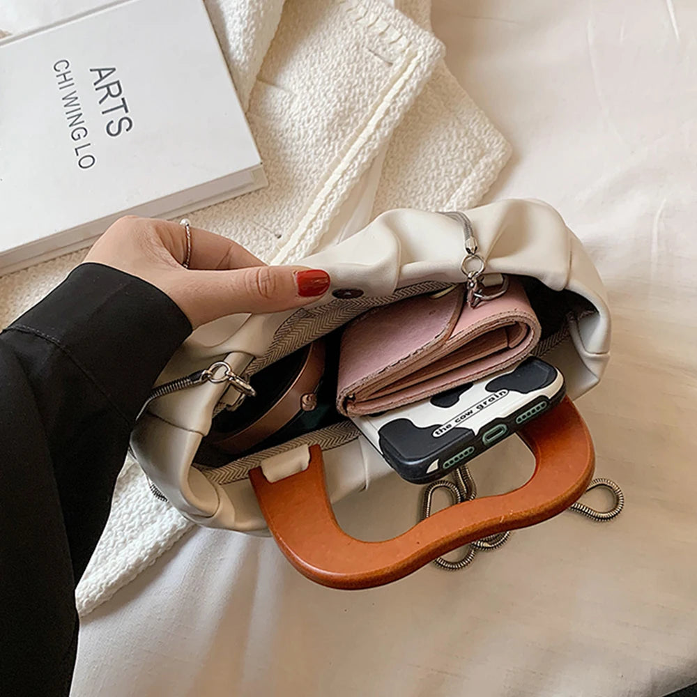 Small PU Leather Crossbody Bag for Women Chain Shoulder Purses