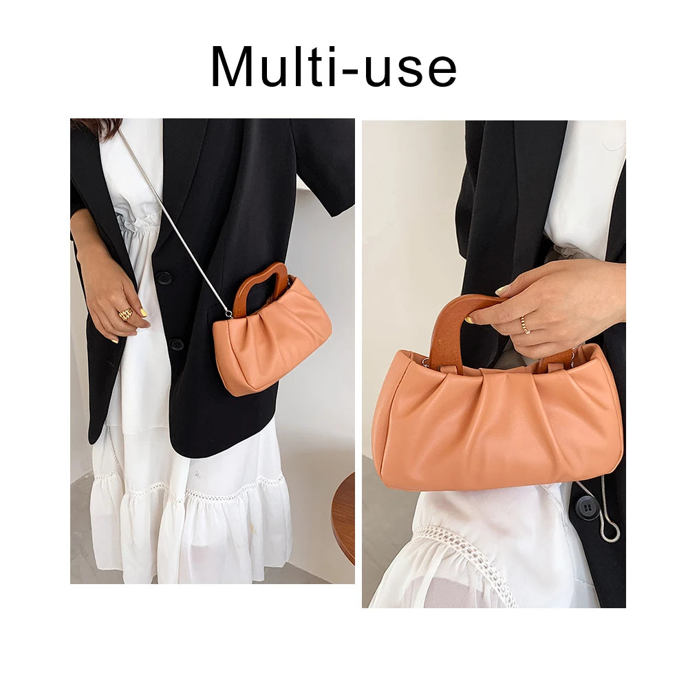 Small PU Leather Crossbody Bag for Women Chain Shoulder Purses