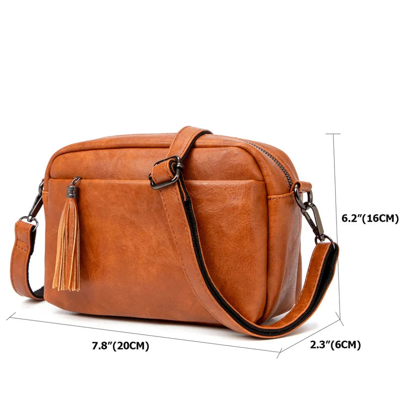 Vintage Crossbody Bag Retro Purses Pu Leather