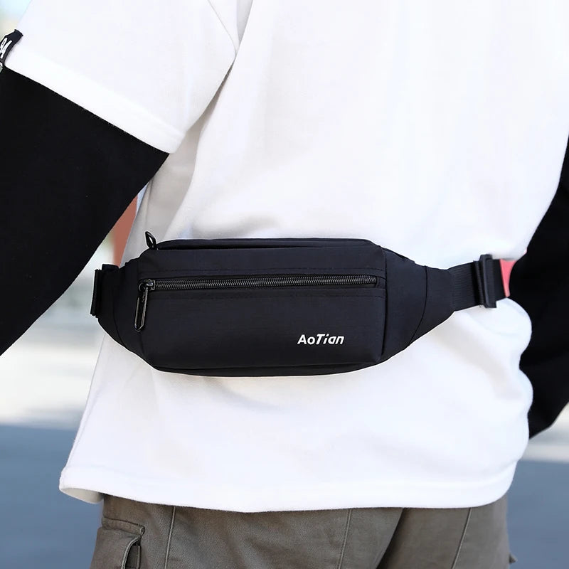 Nylon Chest Waist Pack Crossbody Bag Retro Casual Shoulder Bag