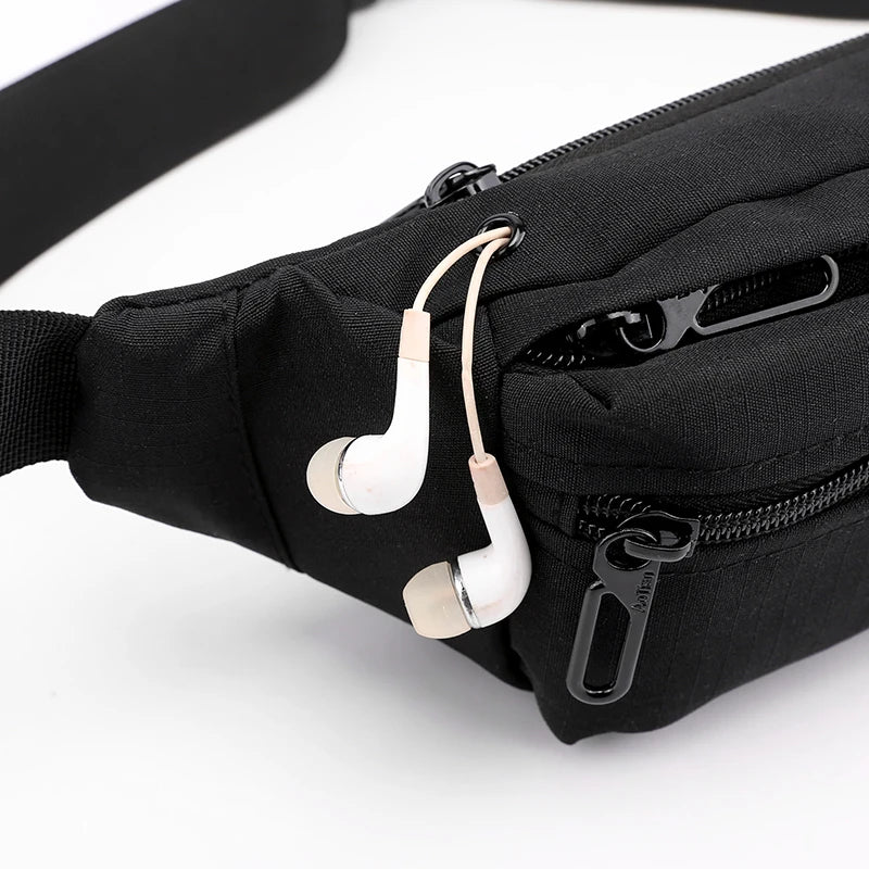 Nylon Chest Waist Pack Crossbody Bag Retro Casual Shoulder Bag