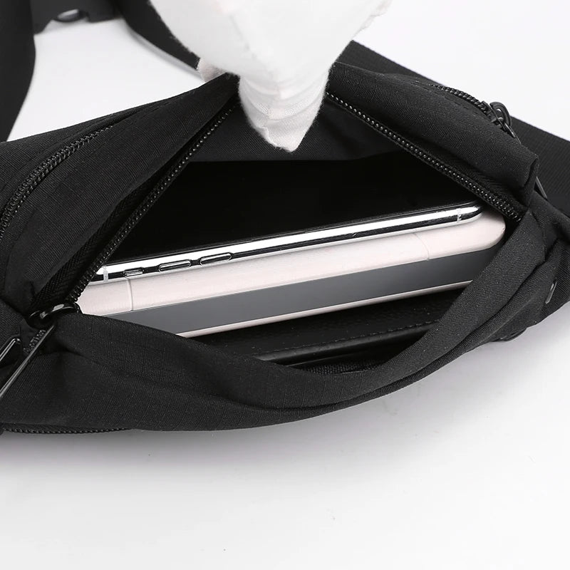 Nylon Chest Waist Pack Crossbody Bag Retro Casual Shoulder Bag