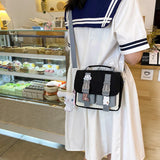 Small Women Girl Shoulder Bag Cross Body Handbag Flap Patchwork