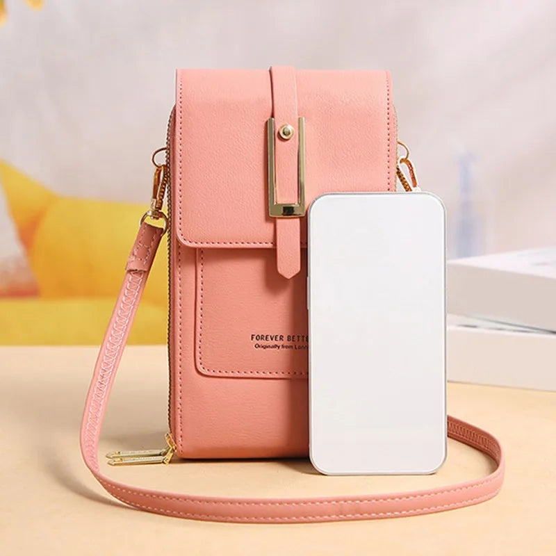 Small Women Handbag PU Leather Bag Touch Screen Phone Purse