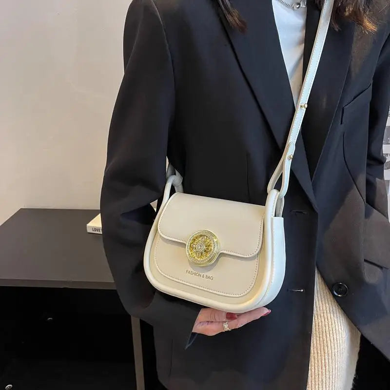 Small Women's Single Shoulder Crossbody Bag Wallet Texture Square Bag