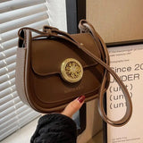 Small Women's Single Shoulder Crossbody Bag Wallet Texture Square Bag