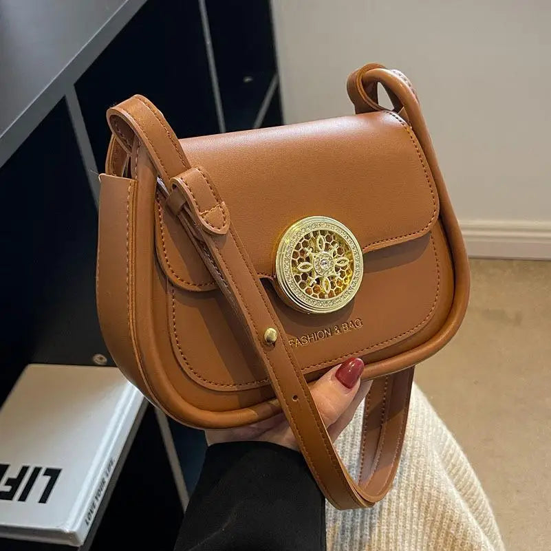 Small Women's Single Shoulder Crossbody Bag Wallet Texture Square Bag