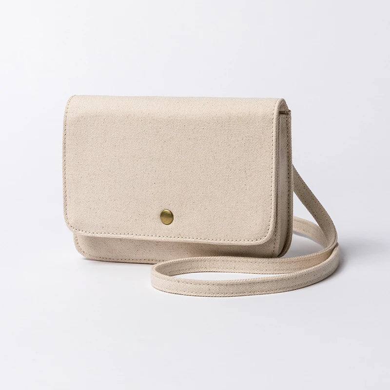 Small Square Bag Canvas Bag Japanese Style Female Sling Bag
