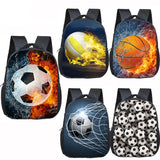 Soccerly Footbally Print Backpack for 2-4 Children School Bags