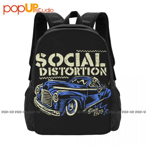 Social Distortion Ride Backpack Large Capacity Vintage Softback Gym Tote Bag