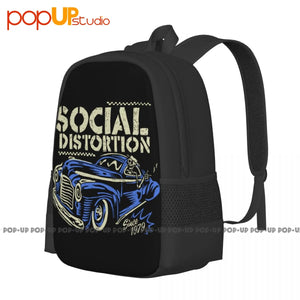 Social Distortion Ride Backpack Large Capacity Vintage Softback Gym Tote Bag