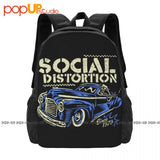 Social Distortion Ride Backpack Large Capacity Vintage Softback Gym Tote Bag