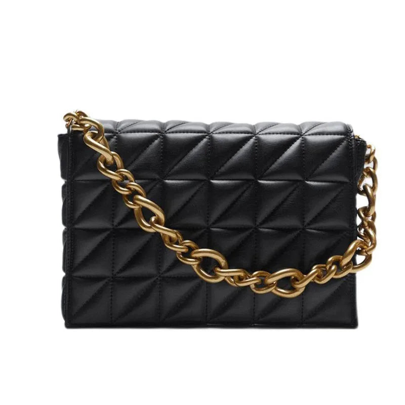 Soft Metal Chain Armpit Shoulder Bag for Woman