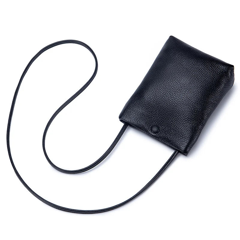 Soft Leather Mini Bucket Bag Small Handbags Women Bags For Cell Phone Shoulder B