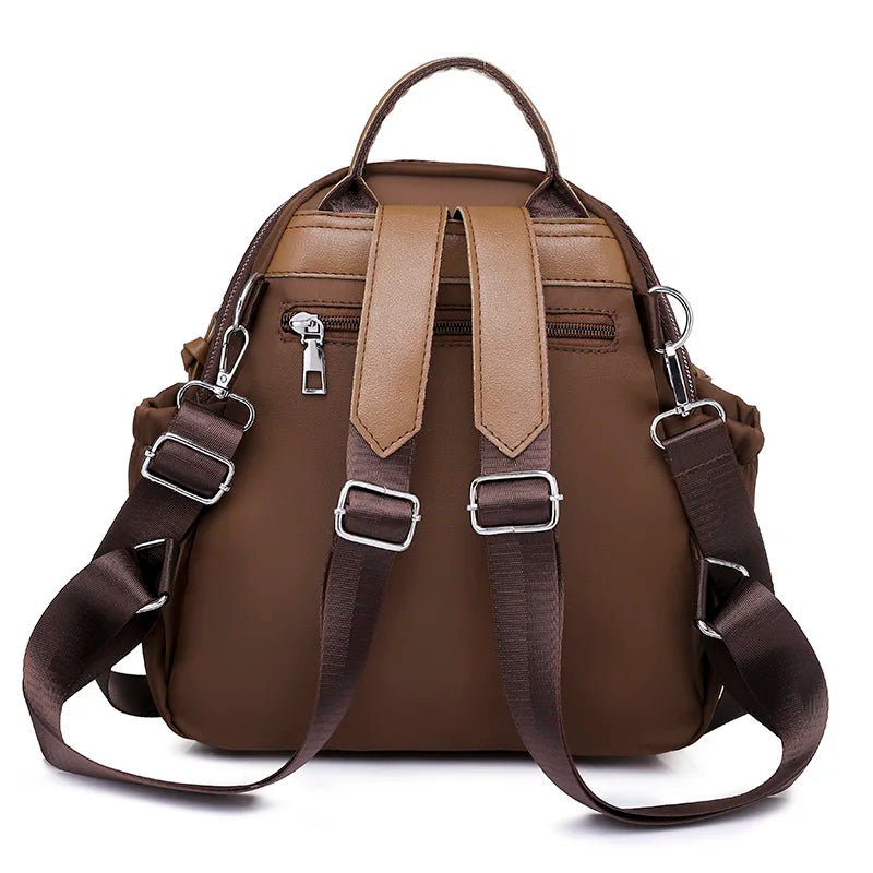 Soft Leather School Backpack for Women