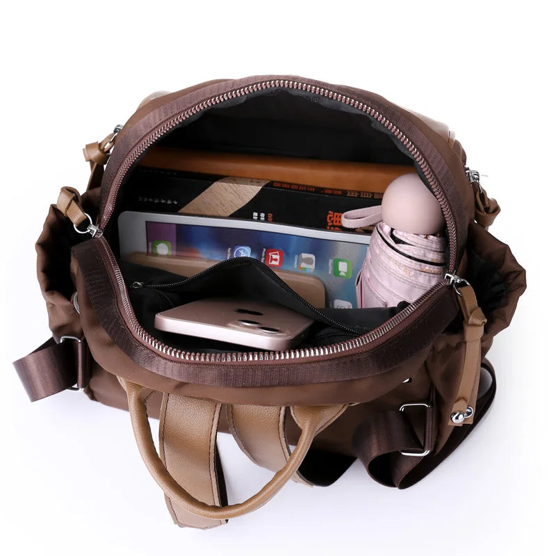 Soft Leather School Backpack for Women