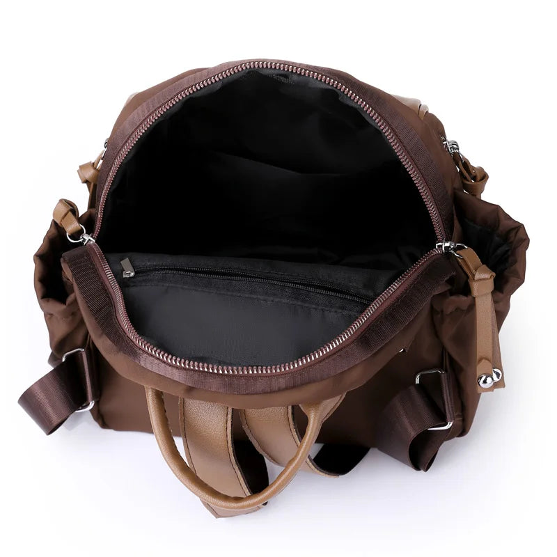 Soft Leather School Backpack for Women