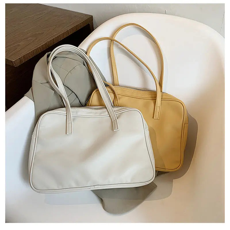 Soft PU Leather Shoulder Bags Large Capacity Shopping Bag for Women