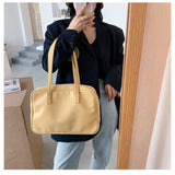 Soft PU Leather Shoulder Bags Large Capacity Shopping Bag for Women