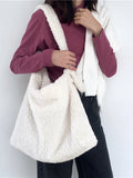 Soft Plush Shoulder Bag Messenger Crossbody Bag Large Capacity Women Handbags