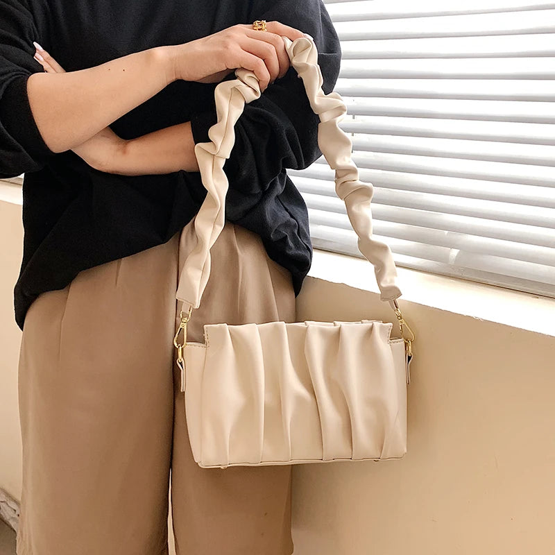Soft Small PU Leather Crossbody Bag Casual Shoulder Handbag