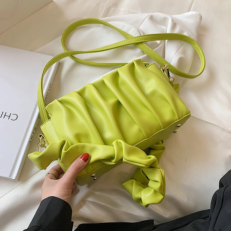 Soft Small PU Leather Crossbody Bag Casual Shoulder Handbag